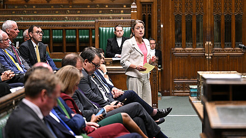 Helen Maguire MP addressing House of Commons
