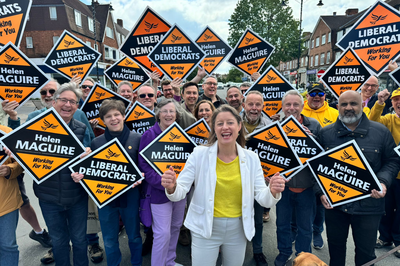 Helen Maguire MP during 2024 General Election Campaign