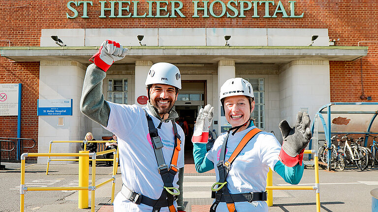 Helen Maguire MP & Bobby Dean MP at St Helier Hospital