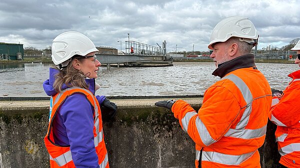 Helen Maguire at Thames Water Treatment Works
