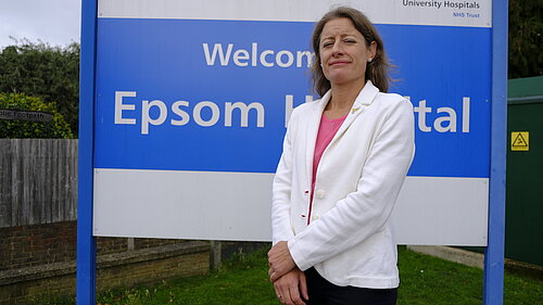 Helen Maguire MP at Epsom Hospital