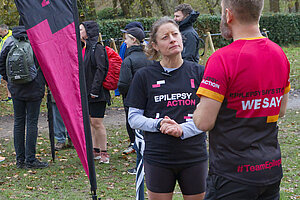 Helen participating in a charity 5K.