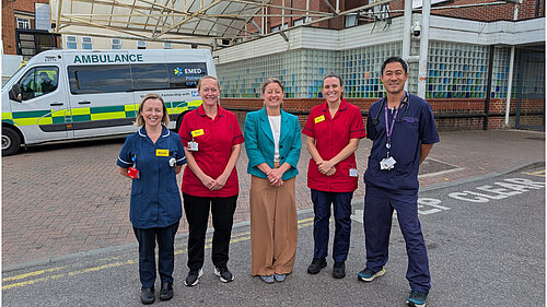 Helen Maguire MP visits the Emergency Department at Epsom Hospital